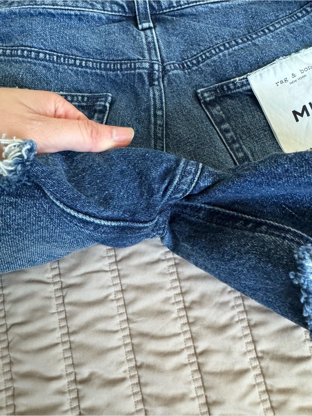 Rag & Bone Women's Blue and Navy Shorts size 28 - Picture 2 of 4